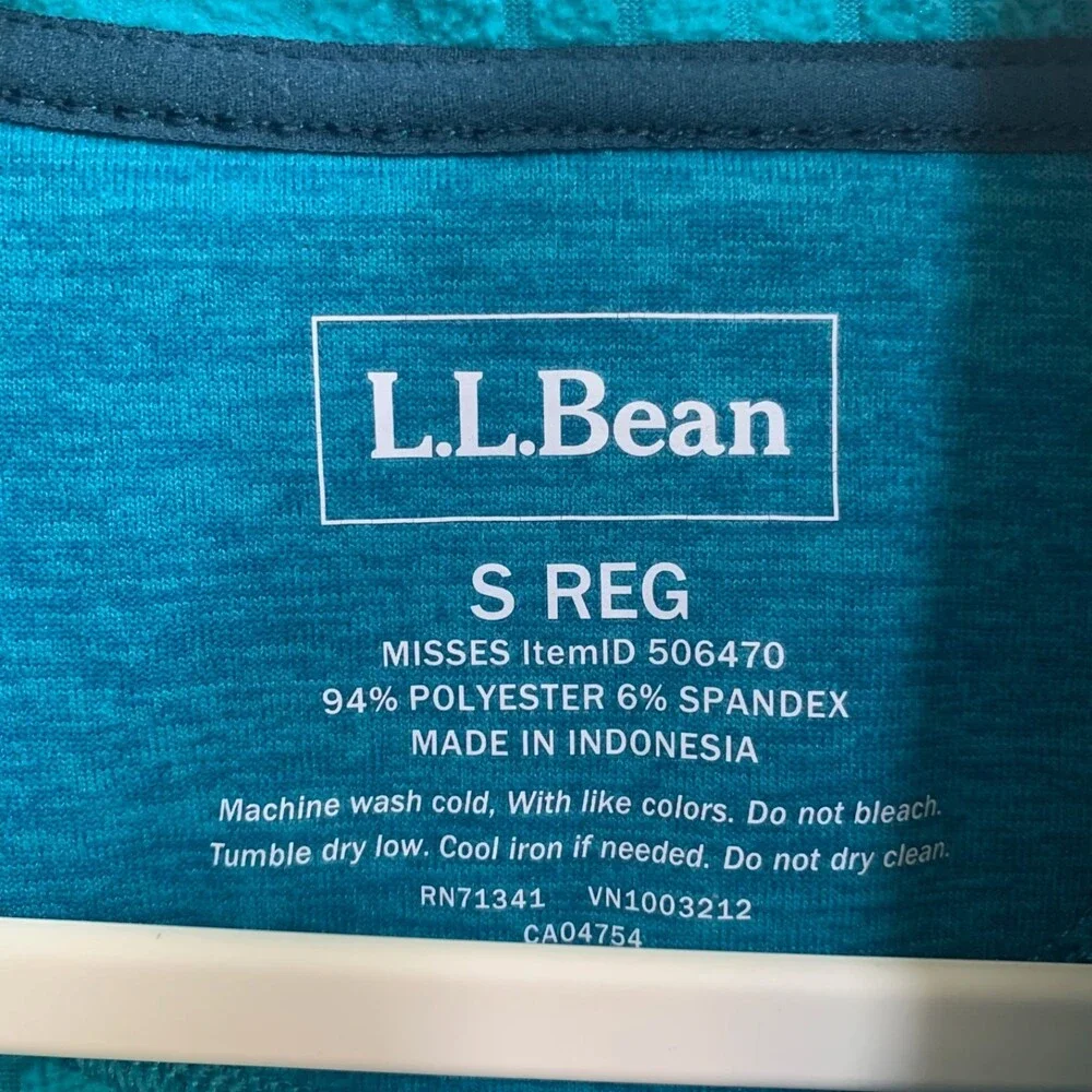 LL Bean 1/4 Zip Fleece Top Women's S Blue Hike Camp Long Sleeve Outdoor Pullover - Picture 5 of 8